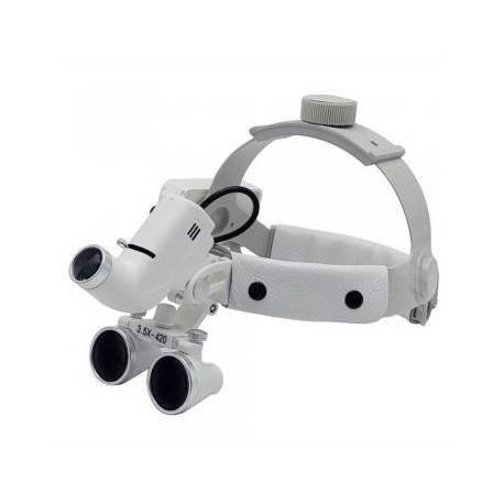 Dental frontoluz quirurgico led 3.5X420mm cuero diadema médico dentista lupa con luz DY-106