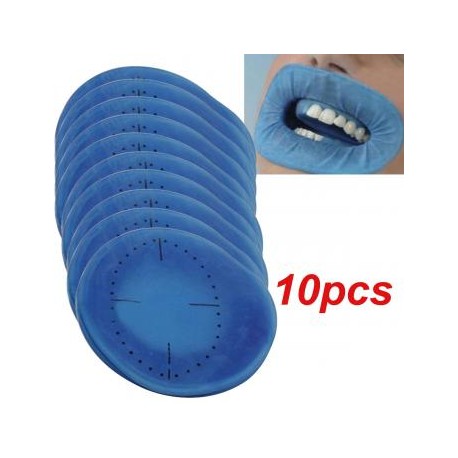 10 Pcs Retractor de Mejillas Abridor Azul Presa de Goma Estéril Desechable Dental