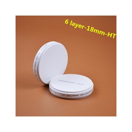 1 Pcs bloque de disco dental de seis capas de Zirconia dental multicapa