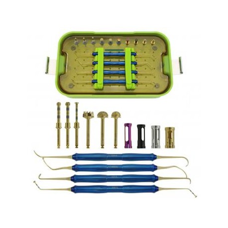 Dentium Sinus DASK Kit de instrumentos de mano con tapón de taladro de elevación de implantes dentales