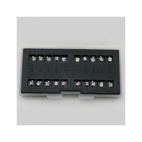1Caja Dental Ortodoncia Autoligado Cerámica Brackets MBT 022 345 Ganchos