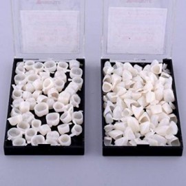 100 pcs Dientes temporales Dientes de porcelana de resina Corona temporal para dientes anteriores y dientes posteriores
