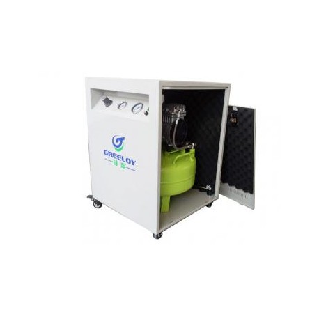 Greeloy® Compresores para Odontología Silencioso sin Aceite GA-61X Con Silent Gabinete