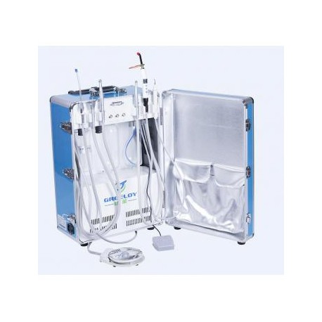 Greeloy® GU-P206 Unidad Dental Portátil con compresor de aire + Escariador + Lamparas de Fotocurado