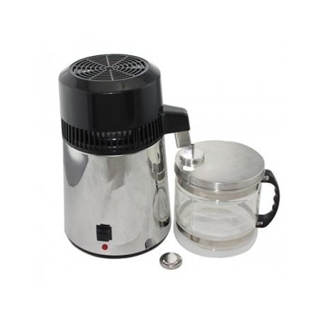 4L Pure Distiller filtro de agua Botella Acero Inoxidable Cuerpo Purificador de cristal
