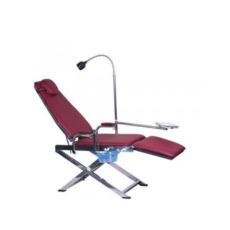 Silla Plegable Portátil Dental GU-P109S con Lámpara LED + Basurero + Bandeja