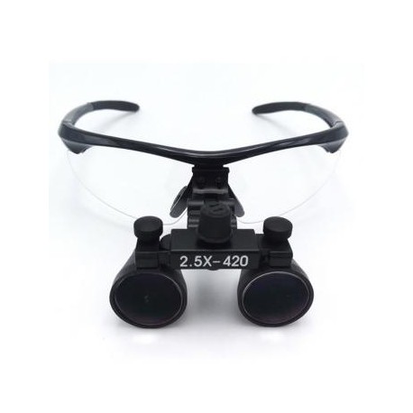 2,5 x420mm Lupa binocular dental cristal óptico antiniebla DY-101