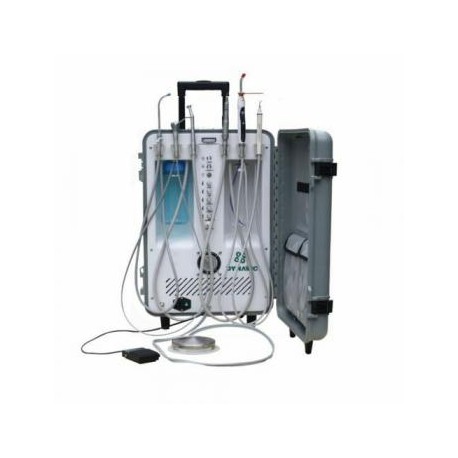 DYNAMIC DU893 Unidad Dental Portátil Fibra óptica +Lampara Fotocurado + Escalador