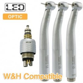 YUSENDENT® COXO CX207-GW-PQ Pieza De Mano Alta Velocidad Led Compatible W&H (Turbina x 3 + Acoplamiento x1)