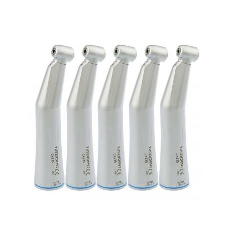 5PCS YUSENDENT 1:1 Agua interior Contra ángulo Dental velocidad lenta E tipo pieza de mano