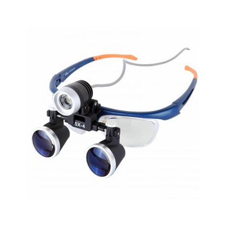 2.5 x 420 mm Lupa dental con faro LED 3W