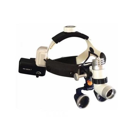 3W Frontoluz Quirurgico Led KD202A-7 con lupa dental 2,5 x 420 mm FD-503G