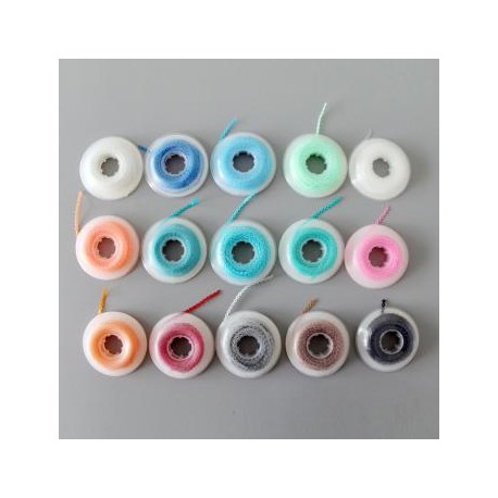 5Pcs Ortodoncia de los apoyos elásticos de caucho Bandas Ultra Power Chain Largo Tamaño