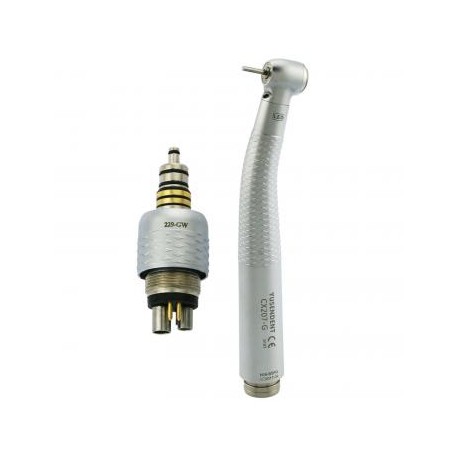 YUSENDENT® Dental Pieza de mano de fibra óptica con W&H Roto Acoplamiento Rápido CX207-GW-SP
